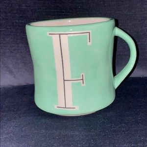 Anthropologie “F” Mug in Blue